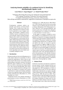 Analysing domain suitability of a sentiment lexicon by identifying