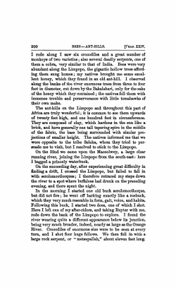 I rode along I saw six crocodiles and a great number of monkeys of