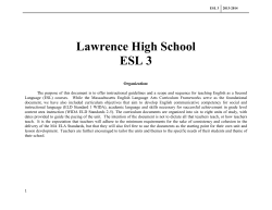 ESL 3 - Lawrence Public Schools