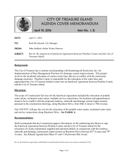 city of treasure island agenda cover memorandum