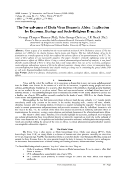The Pervasiveness of Ebola Virus Disease in Africa: Implication for