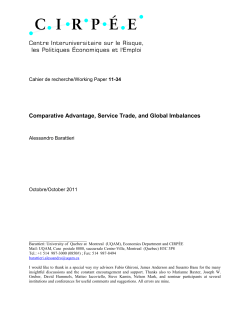 Comparative Advantage, Service Trade, and Global