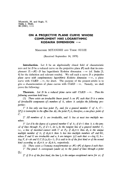 on a projective plane curve whose complement has