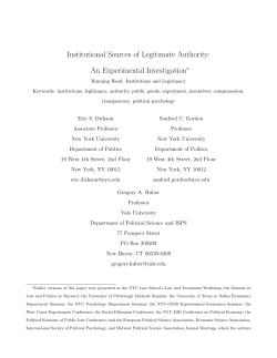 Institutional Sources of Legitimate Authority