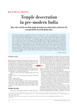 temple desecration in pre-modern India