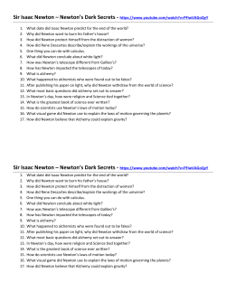 Sir Isaac Newton &ndash; Newton`s Dark Secrets