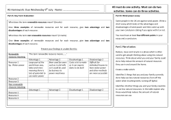 RS Homework: Due Wednesday 9 July: Name