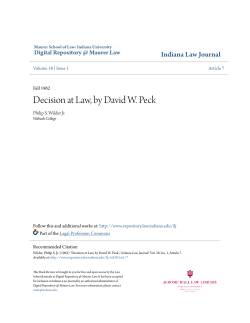 Decision at Law, by David W. Peck