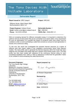 Power optimisation of offshore wind power cables study