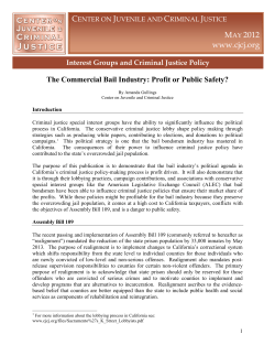 The Commercial Bail Industry: Profit or Public Safety?