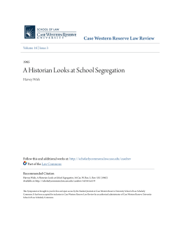 A Historian Looks at School Segregation