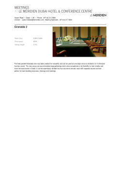 Print Overview - Le M&eacute;ridien Dubai Hotel + Conference Centre