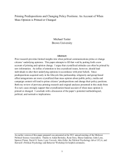 Priming Predispositions and Changing Policy