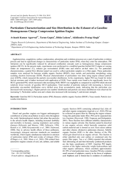 Particulate Characterization and Size Distribution in the