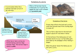 Formation of a Corrie