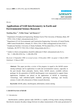 Applications of SAR Interferometry in Earth and Environmental