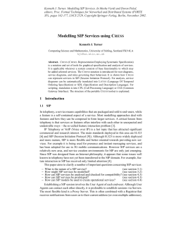 Modelling SIP Services using CRESS