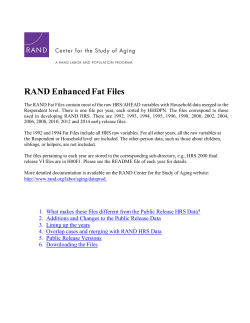 RAND Enhanced Fat Files
