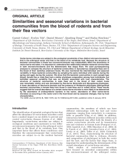 Similarities and seasonal variations in bacterial