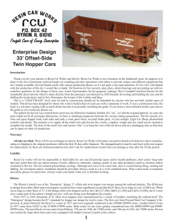 Kit Instructions - Resin Car Works