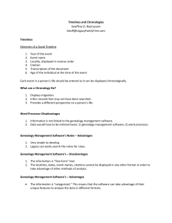 Timelines and Chronologies - Legacy Family Tree Webinars