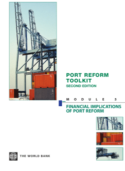 Module 5: Financial Implications in Port Reform