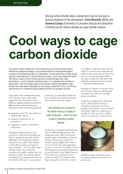 Cool ways to cage carbon dioxide