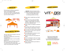 Pop-Up Tents Set Up Instructions