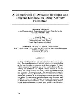 A Comparison of Dynamic Reposing and Tangent Distance for Drug