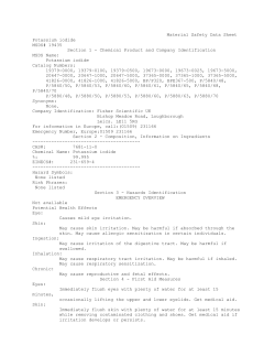 Material Safety Data Sheet Potassium iodide MSDS# 19435 Section 1