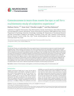 Consciousness is more than meets the eye: a call