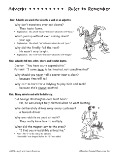 Adverb Help sheet