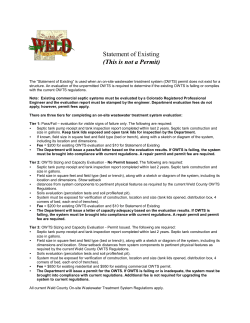 Statement of Existing Application Packet