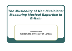 Measuring Musical Expertise in Britain