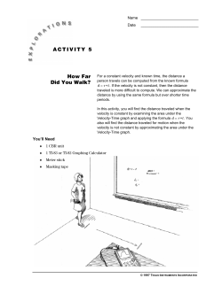 How Far Did You Walk? ACTIVITY 5 - TI Education