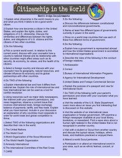 Citizenship in the World
