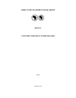 2014-2018 - Kenya Country Strategy Paper