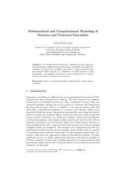 Mathematical and Computational Modeling of Neurons and