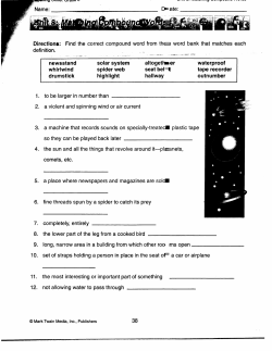 Date: word from the word bank that matches each Name: Directlonr