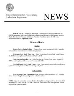 September 2014 - Illinois Department of Financial and Professional