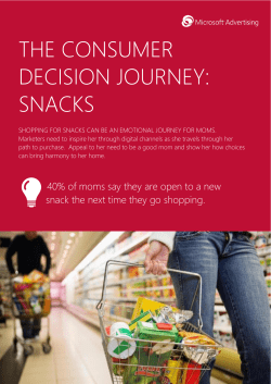 the consumer decision journey: snacks