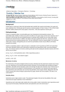 Segal, E_2010. Toxicity, Chlorine Gas