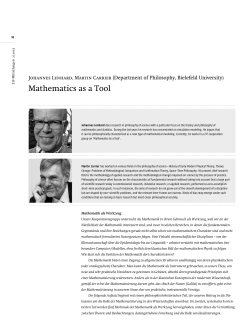 Mathematics as a Tool