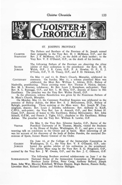 Cloister Chronicle - Dominicana Journal