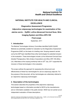 Colposcopy adjunct: final scope