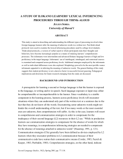 inferencing in ilokano - University of Hawaii System