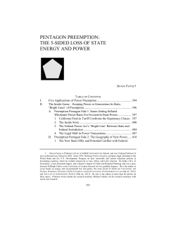 pentagon preemption: the 5-sided loss of state energy and power