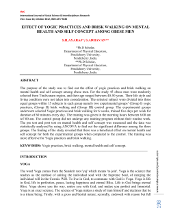 effect of yogic practices and brisk walking on mental health and self