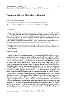 Proton Acidity in Modified y-Alumina