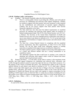 Expedited Process for Child Support Cases.